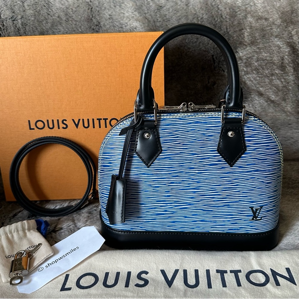 Authentic Louis Vuitton Alma BB Epi Denim
